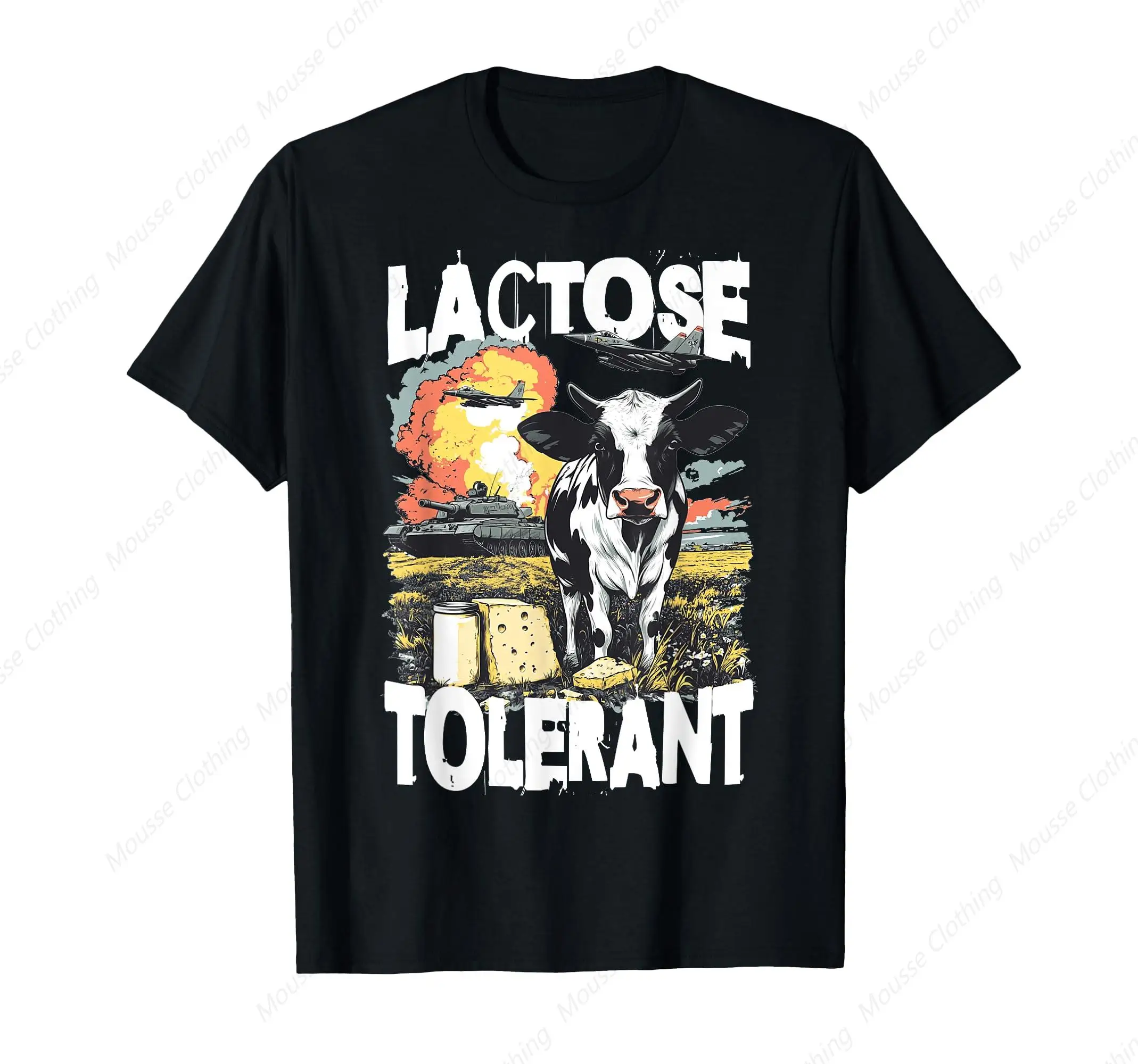 Lactose Tolerant Meme - Love Dairy Cows Milk Cheese T-Shirt