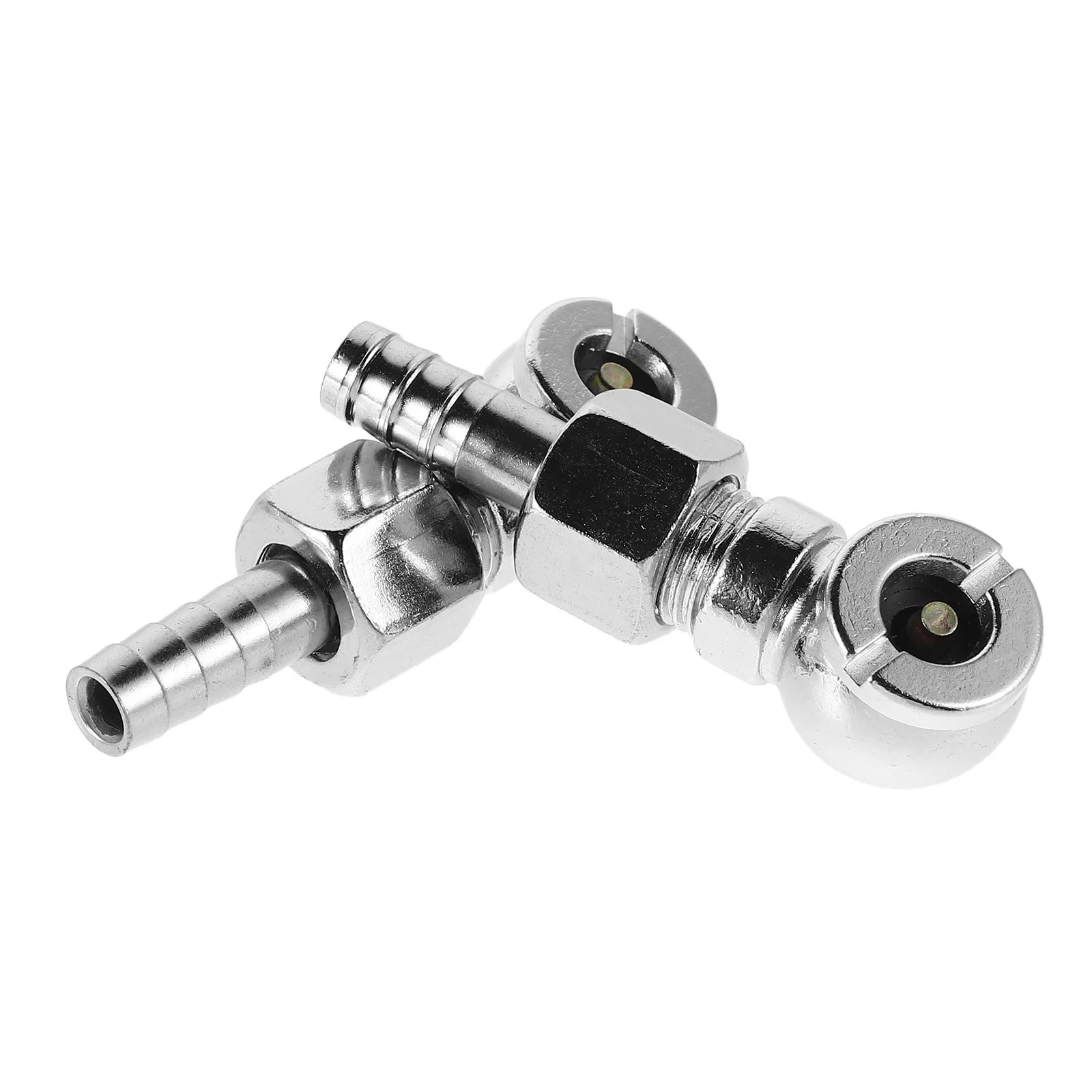 

2pcs Car Tire Inflator Nozzle Zinc Alloy Quick Connect Universal Fit For Air Compressor Truck Ball Foot Valve Adapter