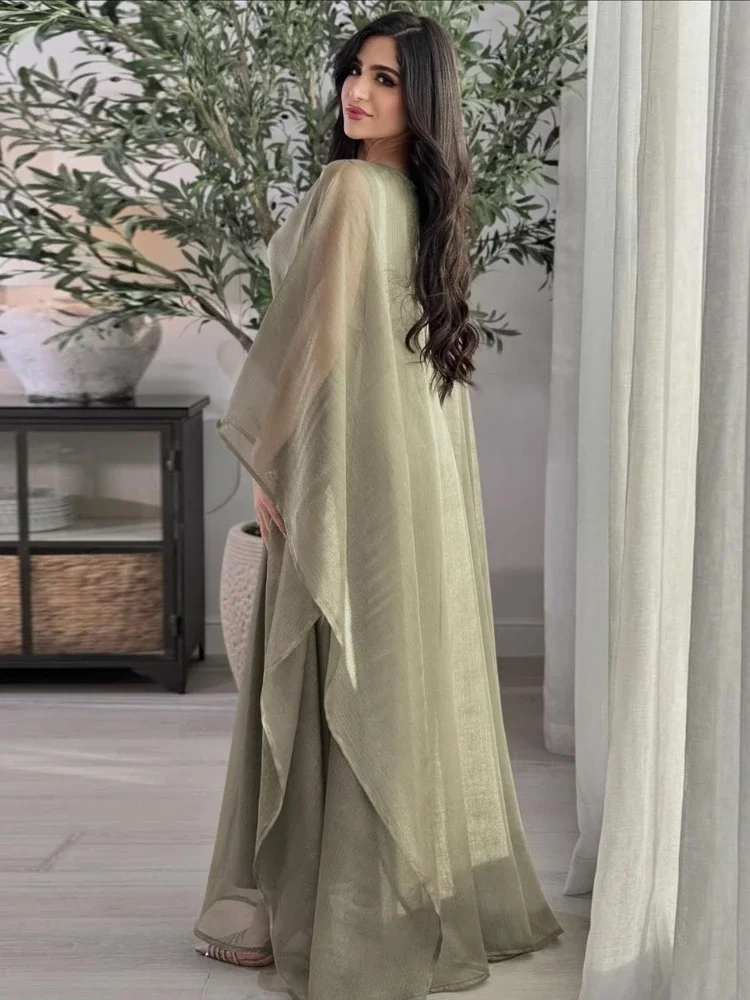 Skromna sukienka dla kobiet Abaya Bat Sleeve Long Robe Ramadan Morocco Dubai Abayas Kaftan Islam Eid Muslim Vestidos Jalabiya Dresses