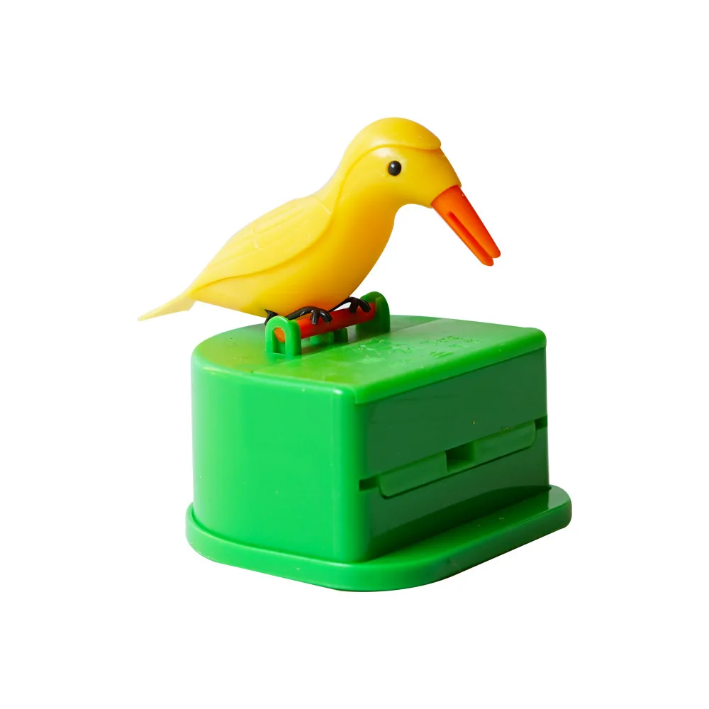 Creative Funny Bird Toothpick Box Automatic Rise Home Press Type Toothpick Bucket Intelligent Toothpick Tube Desktop Ornament