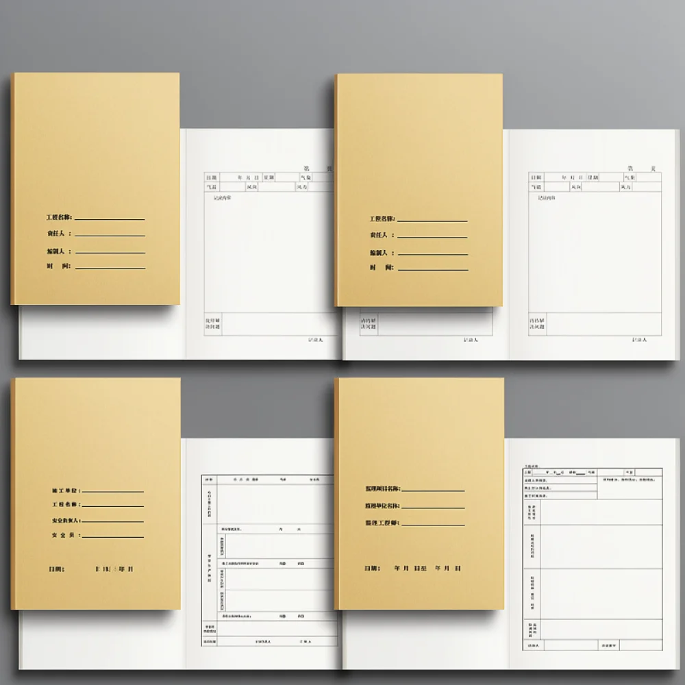 Site Supervision Journal For Sijin Daily Construction Log Book Engineering Record Notebook Building Progress Diary Tool