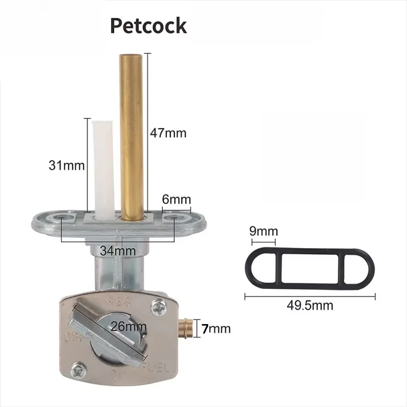Motorcycle Petcock Fuel Tap Valve Switch 7mm for Motor YAMAHA XT600 XT600E WR500 TTR225 TTR230 TTR250 YZ125 YZ250 YZ400F FZR600