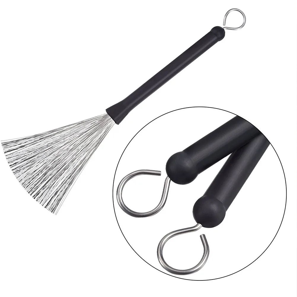 

Drum Brushes Bamboo Sticks Telescopic Drumstick Kids Practice Percussion Instrument Accessories Steel Wire Black Bag Storage