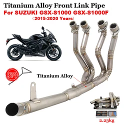 Motorcycle Exhaust Titanium Alloy Front Link Pipe Connect Original Muffler Slip On For SUZUKI GSX-S1000 GSX-S1000F 2015 - 2020