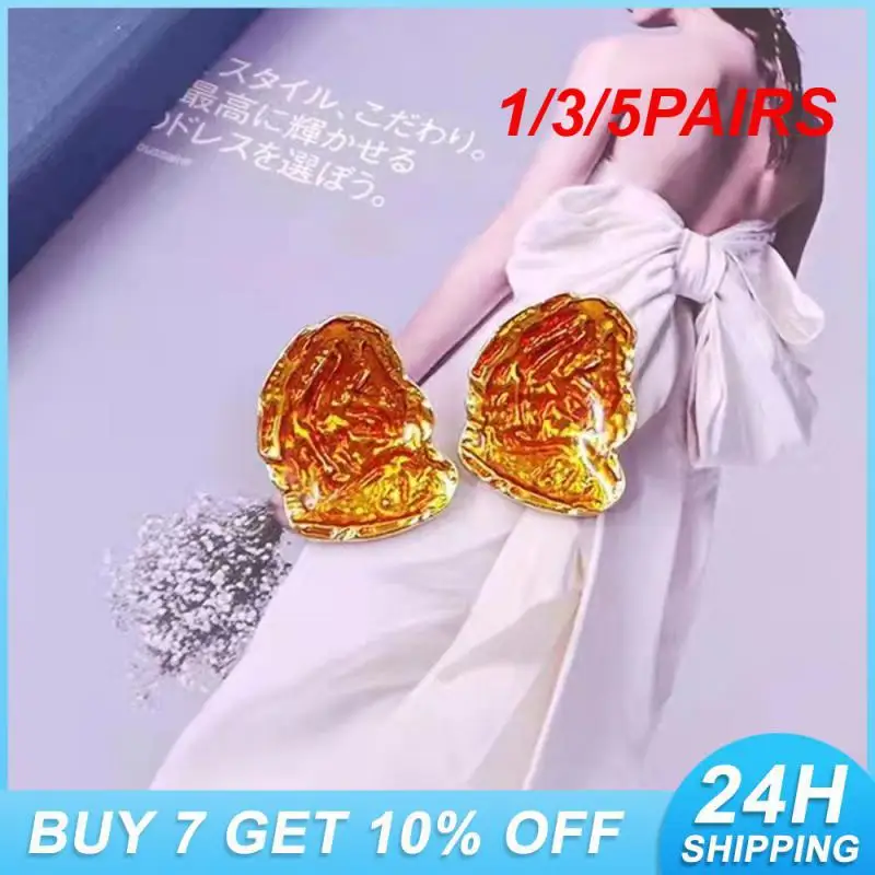 1/3/5PAIRS Blue All-match Earrings Complex Fashion Irregular Earrings Fashion Accessories Latest Trends Alloy Earrings High-end