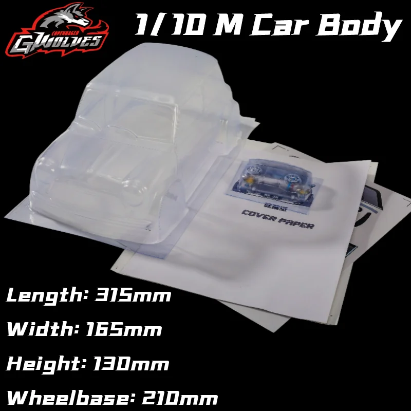 1/10 Mk1 Classic M Car Shell PVC RC Car Body 210mm Wheelbase 165mm Width Clean Body For MST TAMIYA CARTEN 3R M Car