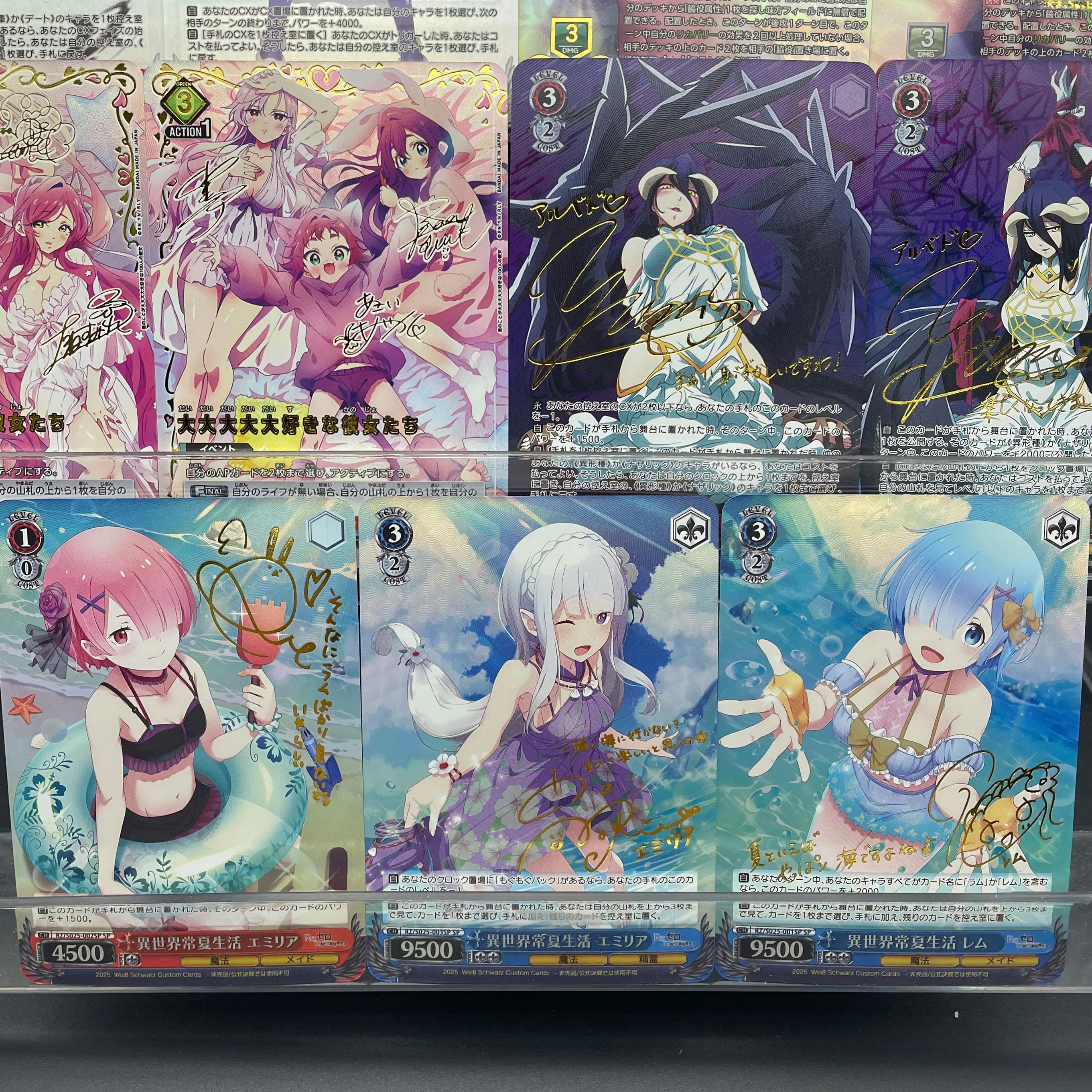 لتقوم بها بنفسك سلسلة بطاقات أنيمي مختارات ذاتية الصنع دال كورومي توكيساكي إعادة: صفر رام إميليا ريم ختم ساخن حرفة ثلاثية الأبعاد