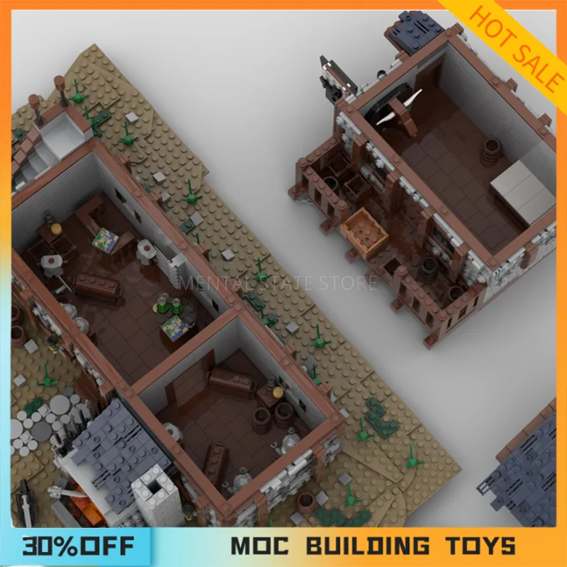 맞춤형 MOC The Blacksmith House 거리 풍경 모델 빌딩 블록, 기술 벽돌, DIY 창의적인 조립 장난감 선물, 4190PCs