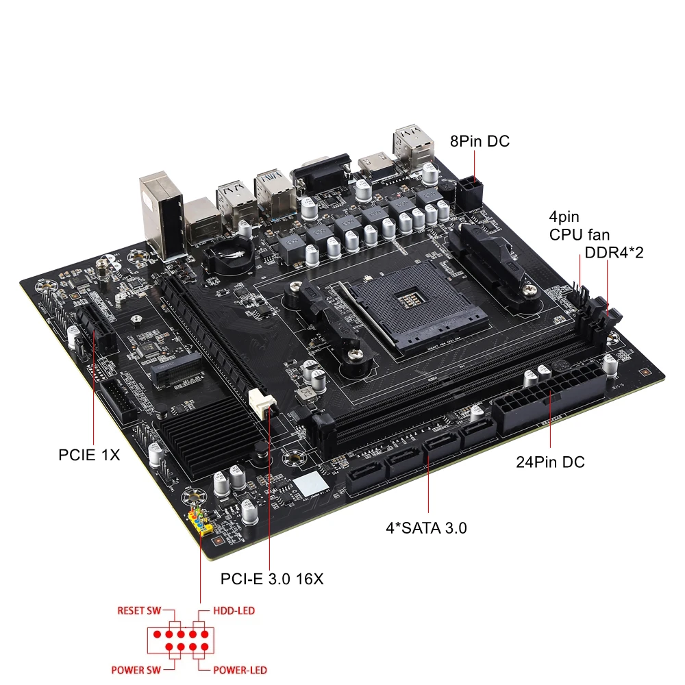 Kllisre A320kit AMD Ryzen R5 2600 cpu DDR4 16GB 3200MHz メモリ