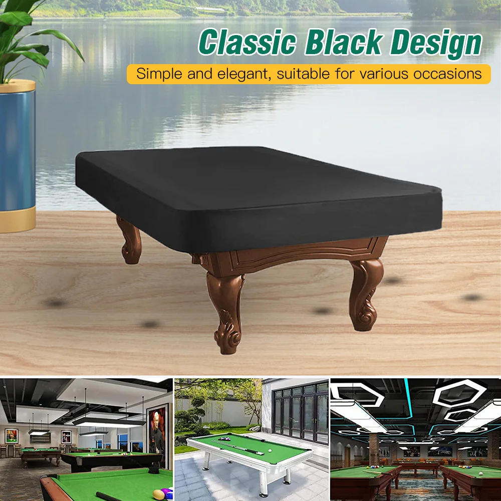 Pool Table Cover Oxford Cloth with PVC Coating Waterproof and Silver Coated for Outdoor Ping Pong Table Cover Drawstring
