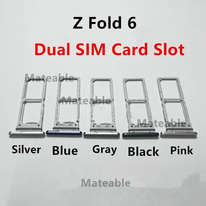 Fold6 SIM Card Slots For Samsung Galaxy Z Fold 6 5G F956 SIM Tray Adapters Socket Holder Replace Phone Housing Repair Parts