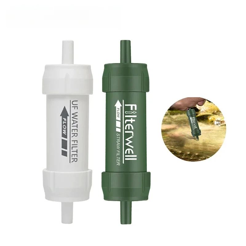Westtune Outdoor Mini Water Filter Straw Camping Purification Portable Hiking Water Purifier for Survival or Emergency Supplies