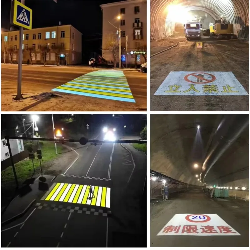200W Outdoor Waterproof LED Projector Light Custom Logo Floor Landscape Lighting Advertising Light