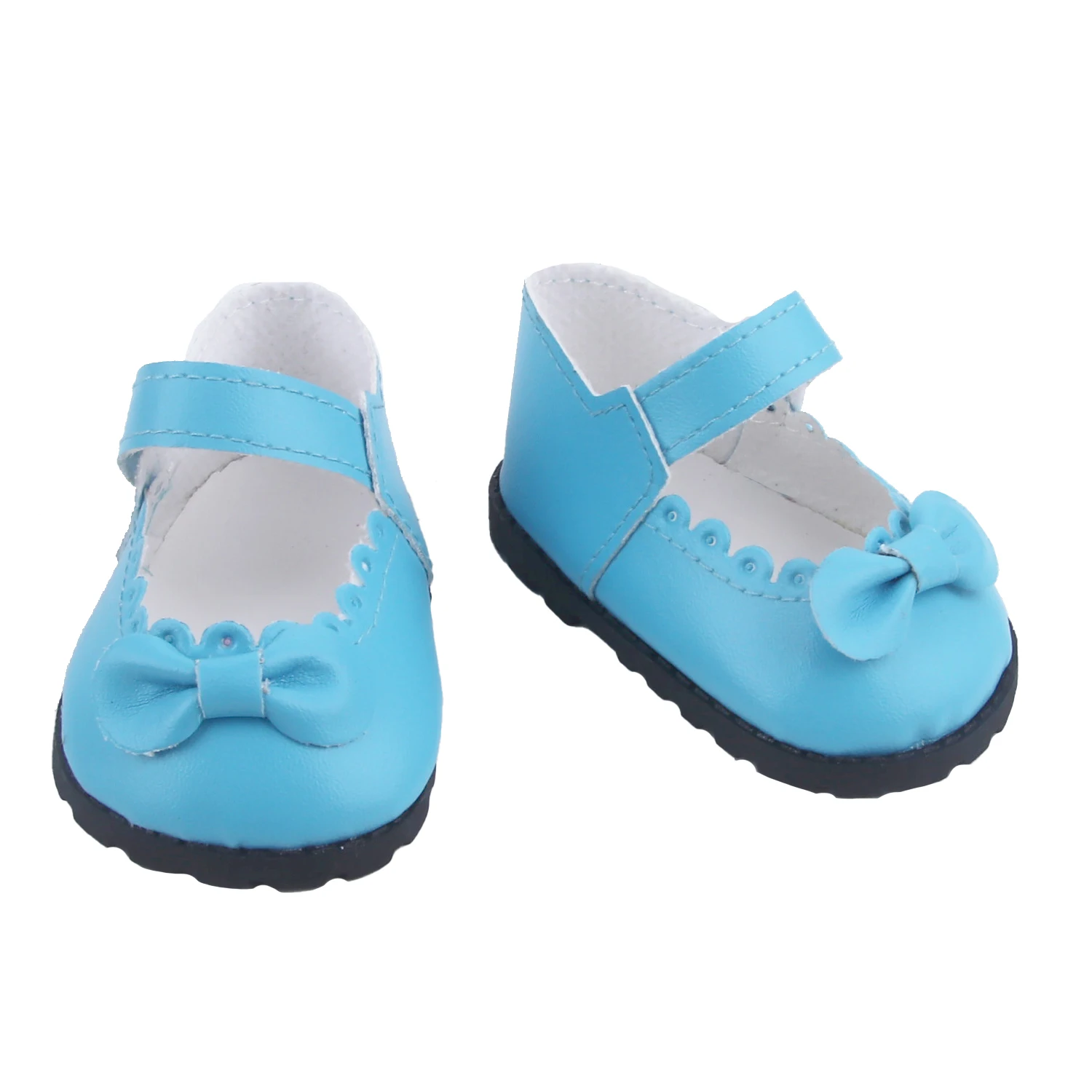 Leuke 55 cm Reborn Meisje Pop Schoenen 8 cm PU Strik Schoenen Zachte Sandalen Voor 22-Inch Baby pasgeboren Meisje Poppen Katoen Beer Accessoires
