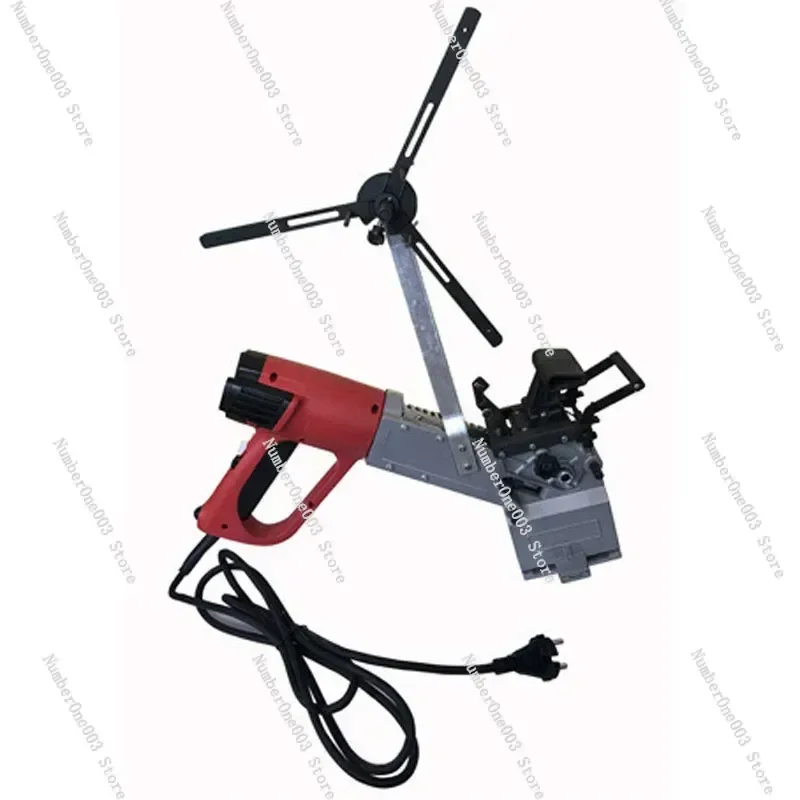 Portable Edge Banding Machine, Curve Straight Manual Edge Bander, Woodworking Tool with Manual Trimmer and Aligner, MT985