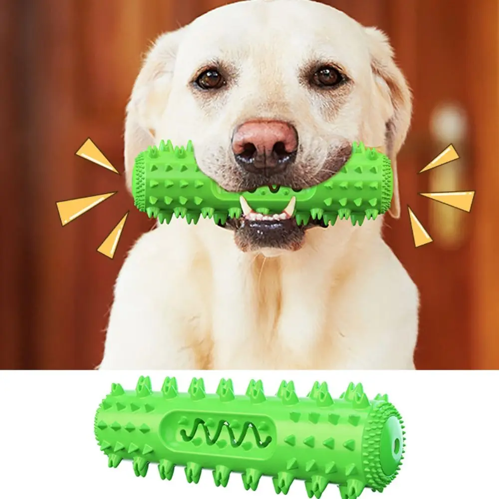 

Vocal Dog Chew Toy Bump Design Bright Colors Dog Interactive Training Toys Soft Wear-resistant Dog Toothbrush Stick