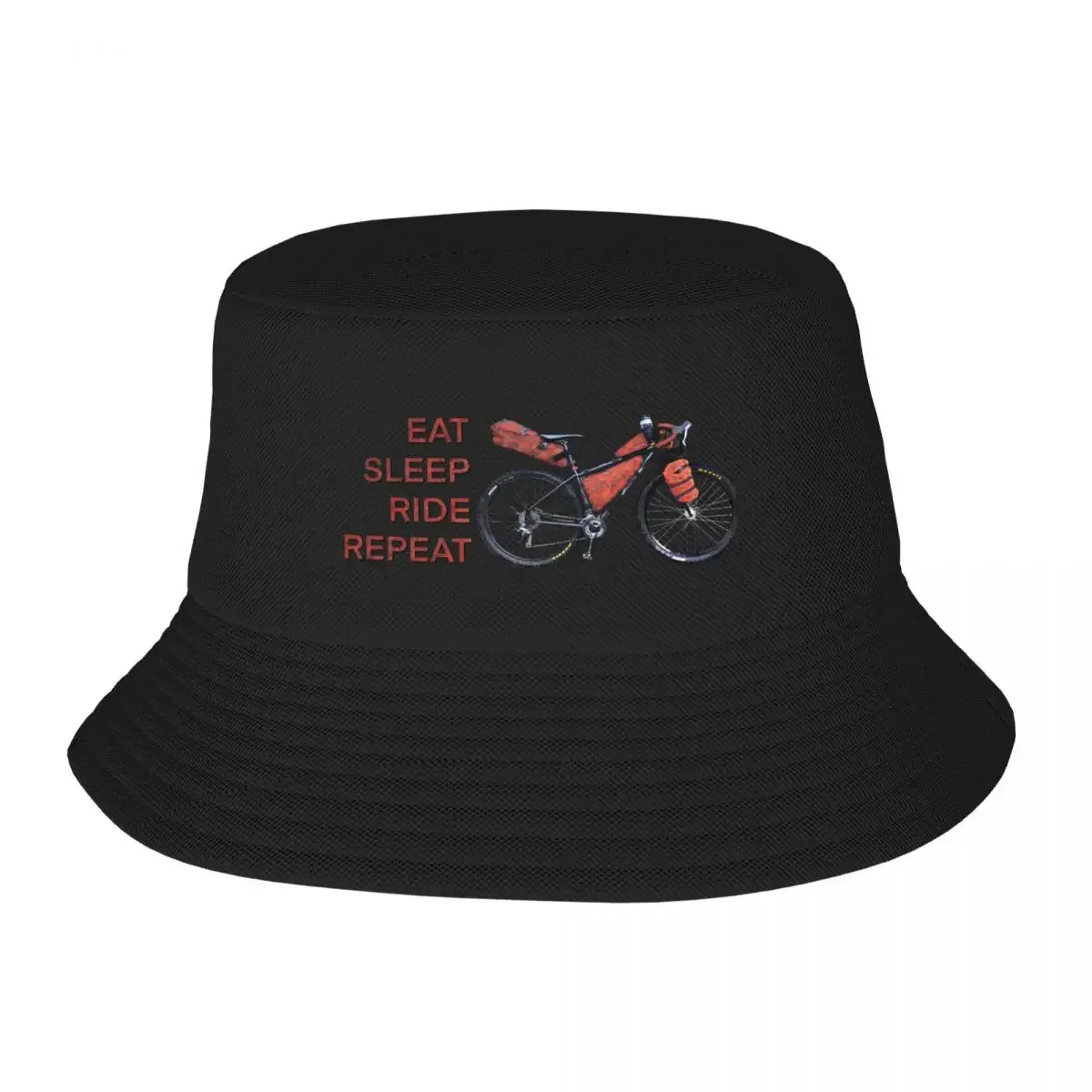 Bike Packing, eat, sleep, ride, repeat Bucket Hat Dropshipping Christmas Hat Visor Women Beach Fashion Men's