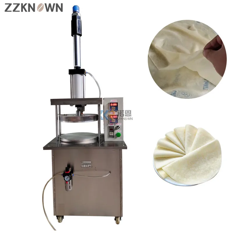 

Automatic Air Pressure Roti Spring Roll Pancake Maker Chapati Roasted Duck Press Corn Flour Tortilla Machine for Sal