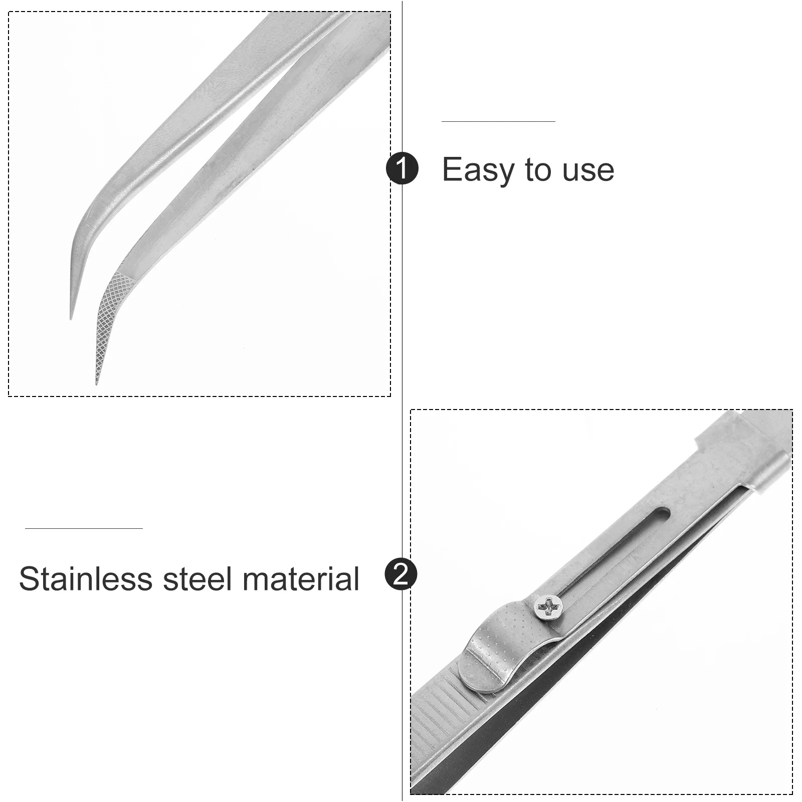 

1 set Jewelry Non-Slip Tweezers Precision Tools Crafting Non Slip Grabbing Jewelry Tweezers Stamper Nipper Supplies