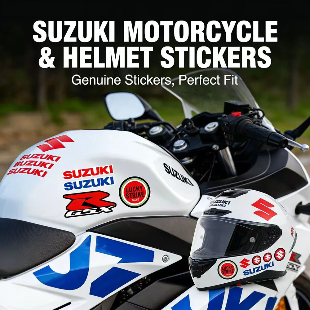 

For Suzuki Motorcycle Body Decoration Reflective Stickers Helmet Fuel Tank Tail Box Emblem Vinyl Decals Kit Gsxs 600 750 1000
