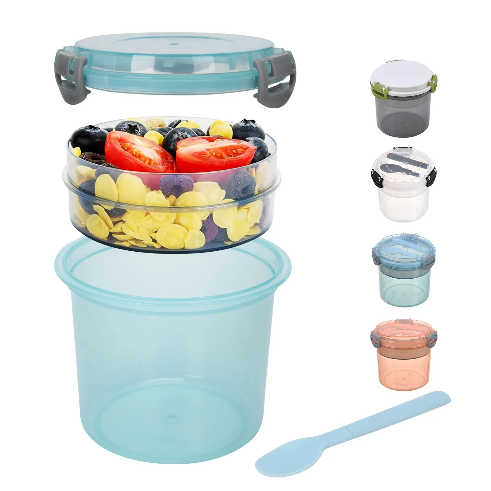 Portable Reusable Parfait Cups With Lids Yogurt Cup With Topping Cereal Or Oatmeal Container Leak Proof Drinking Cups for Adults