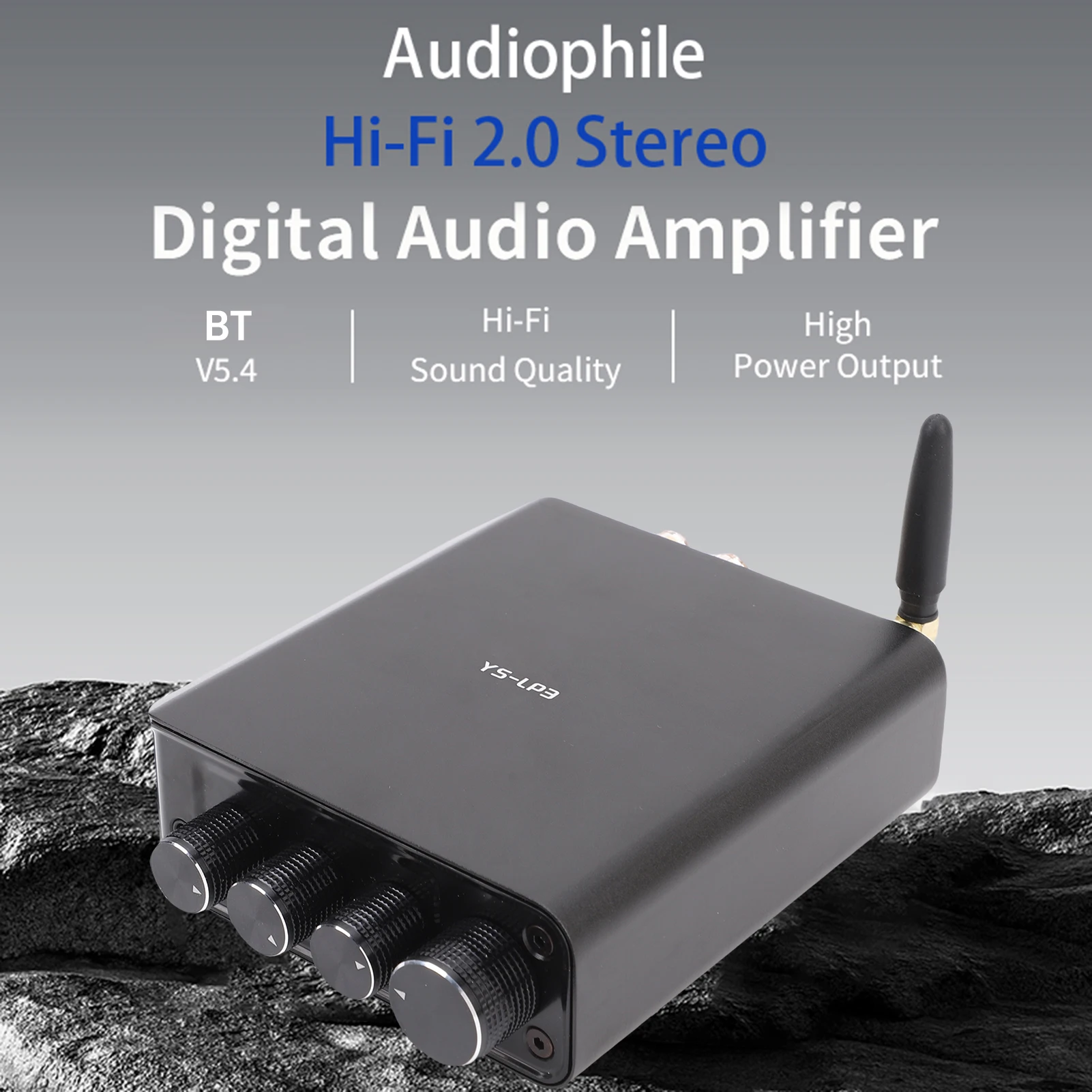 

Усилитель YS-LP3 BT 5.4, 2.0-канальный Hi-Fi усилитель с технологией BT/AUX/входом от USB-накопителя, интегрированный домашний аудиоресивер стерео