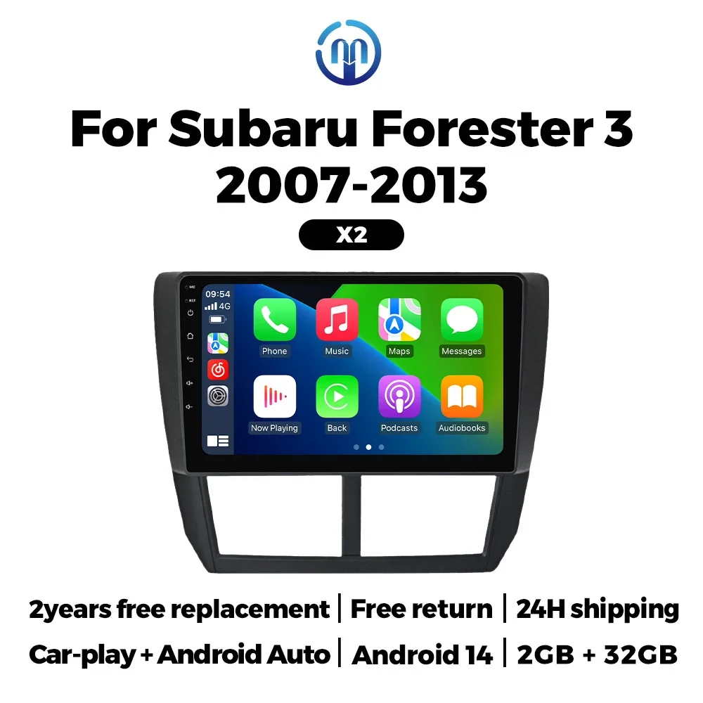 

Автомагнитола Android Auto 2 Din для Subaru Forester 3 Impreza 2007-2013 с беспроводным CarPlay, мультимедийный видеоплеер, GPS, Wi-Fi