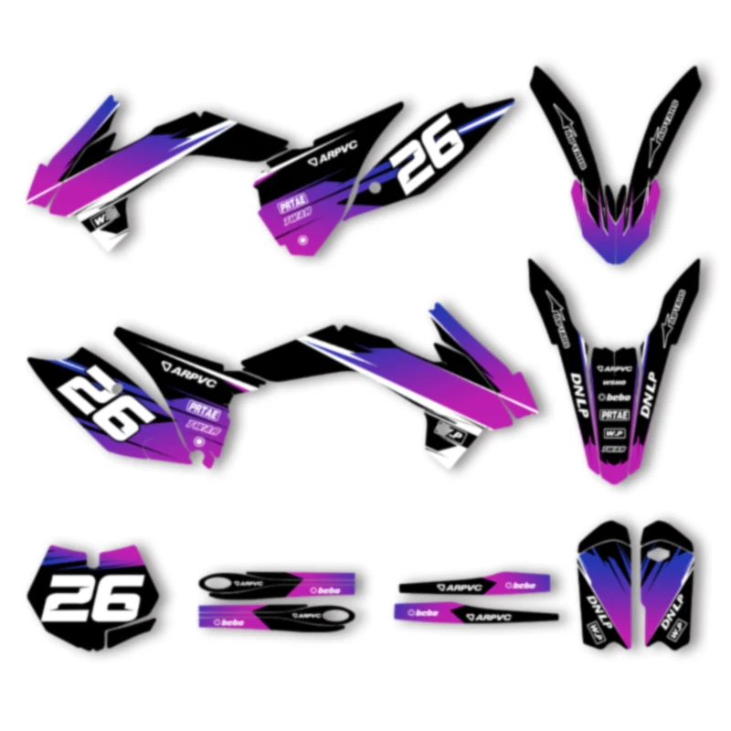 

Powerzone Custom Team Motorcycle Decals Stickers Kits for KTM SX85 SX 85 2013-2014 2015-2017 Number Name Custom