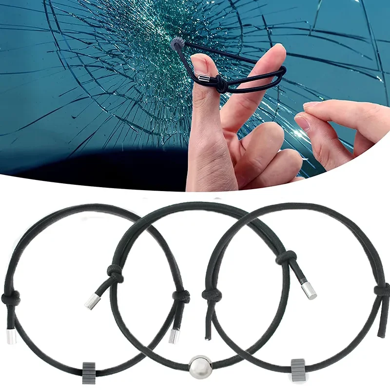 Car Window Glass Breaker Bracelet Wrist Strap With Tungsten Carbide Bead Emergency Rapid Escape Safety Self Rescue Tool