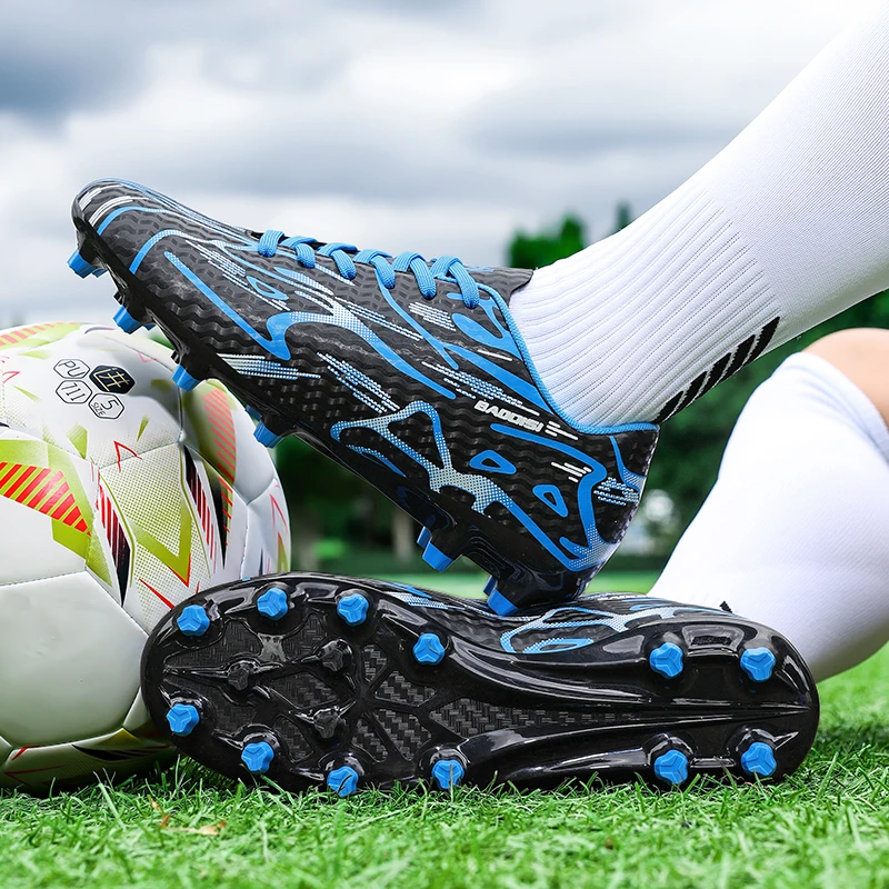 زوج من أحذية كرة القدم الجلدية للأطفال للفصول الأربعة مع مسامير طويلة، تتميز بقبضة قوية، مقاس 31-44، JH-999 #6