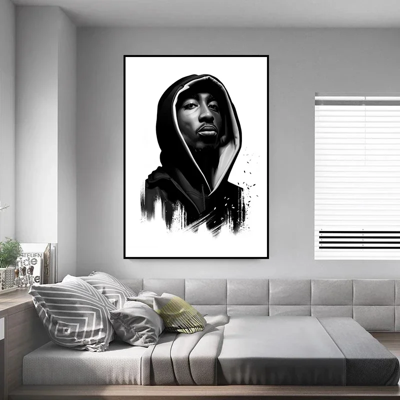 Tupac Shakur Wall Art Poster Hip Hop The B.I.G Biggie 2PAC Canvas Painting Prints Rapper Singer Picture For Living Room Decor