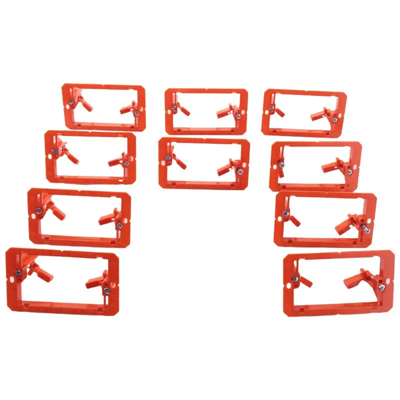 SWXF Low Voltage Mounting Bracket 1 Gang Multipurpose Drywall Mounting Wall Plate Bracket - (Single Gang, 10 Pack)