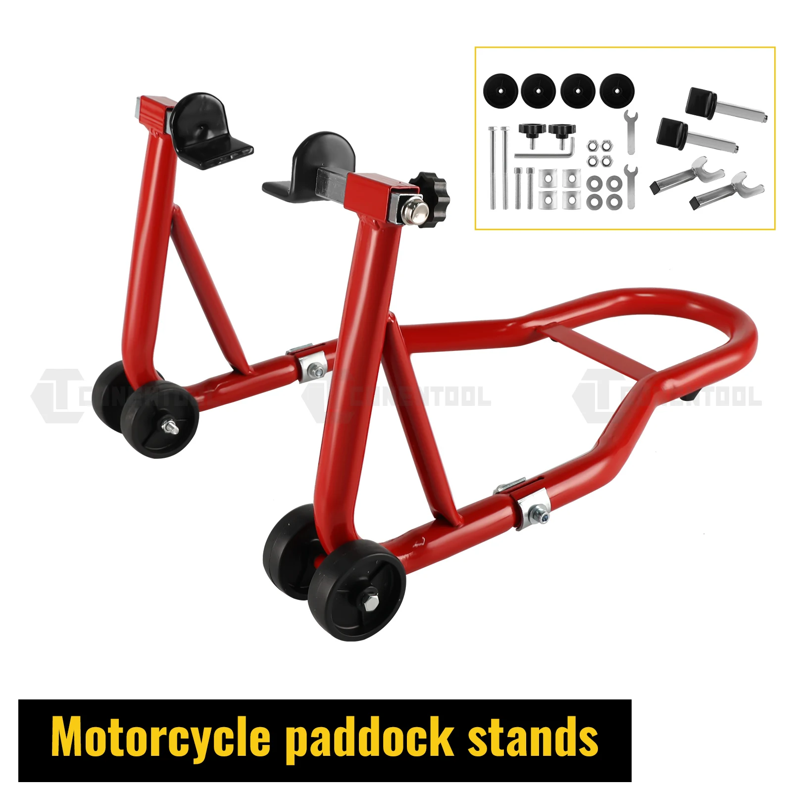 Motorcycle Paddock Stand Rear Wheel Dirt Bike / Motorcycle / Motorbike Swing Arm Cup Adaptors Heavy Duty