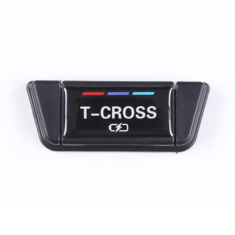 Car Rear Console Center USB Equip Charging Port Protective Cover Dust-proof Frame for VW T-cross Tcross 2019 2020 2021 2022 2023