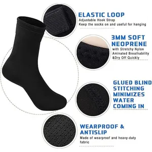 Meias neoprene antiderrapantes para mergulho com snorkel, meias de barbatanas quentes, sapatos wetsuit, surf e natação, botas de praia, 5mm, 3mm 6 principais vendas chinelos sublimação - №2