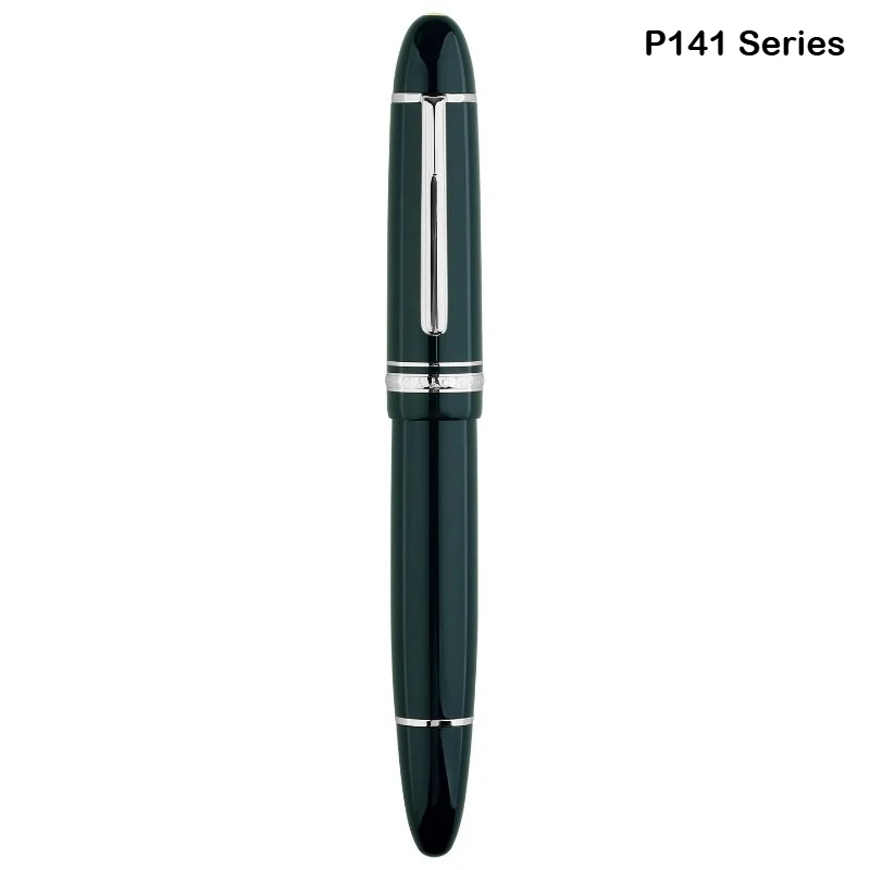 MAJOHN P140 Metal Copper Piston Fountain Pen Transparent Sun Nib Light Resin Body PK X159 9019 Stationery School Supplies image 3