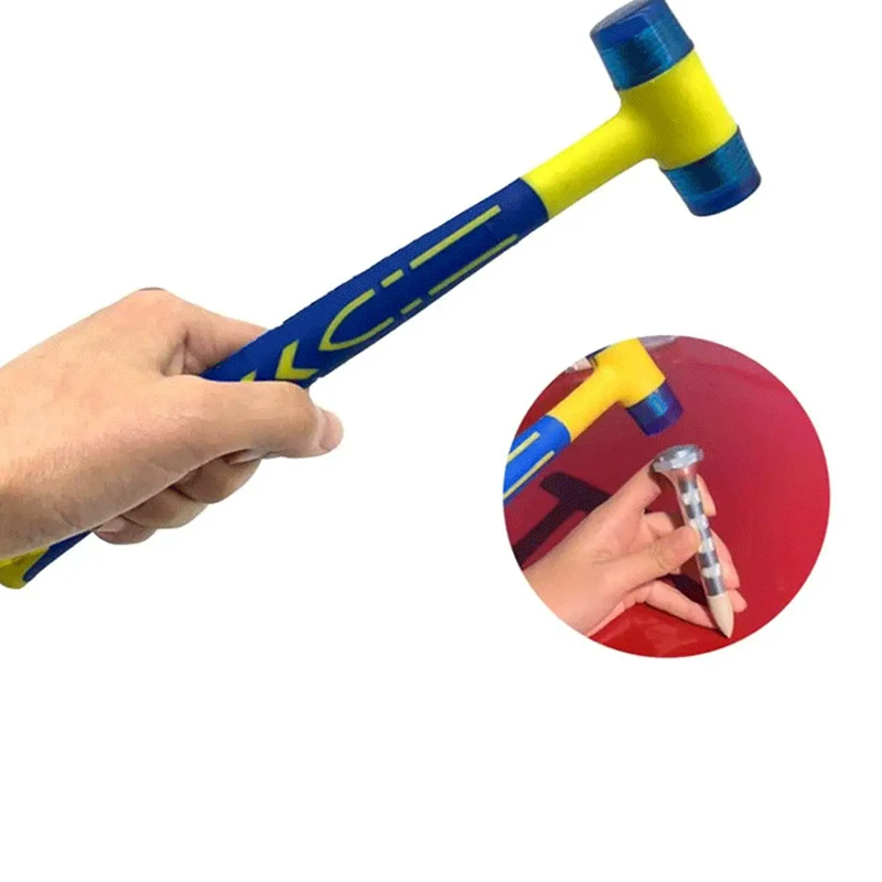 

25mm Double Headed Installation Hammer Rubber Hammer With Rubber Handle Detachable Insulated Installation Hammer Strike Hammer