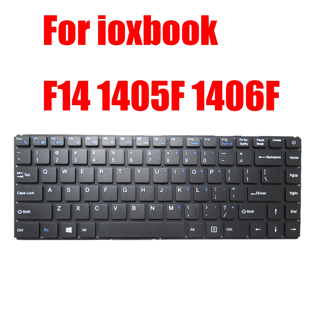 

Сменная клавиатура для ноутбука Primux ioxbook F14 1405F 1406F, английская, американская, черная, без рамки, новая