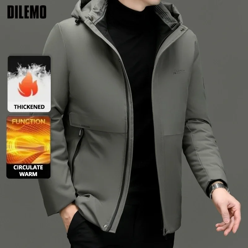 Top Grade Thick Fashion Casual Warm Outerwear Designer Hooded Winter Parka Coat Mens Newest Jacket Windbreaker Mens Clothes