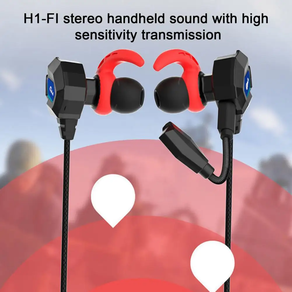 Earphone with 13mm Diaphragm Spatial Stereo Sound Earphone Immerse Yourself Gaming with High-quality In-ear Headsets for Comfort