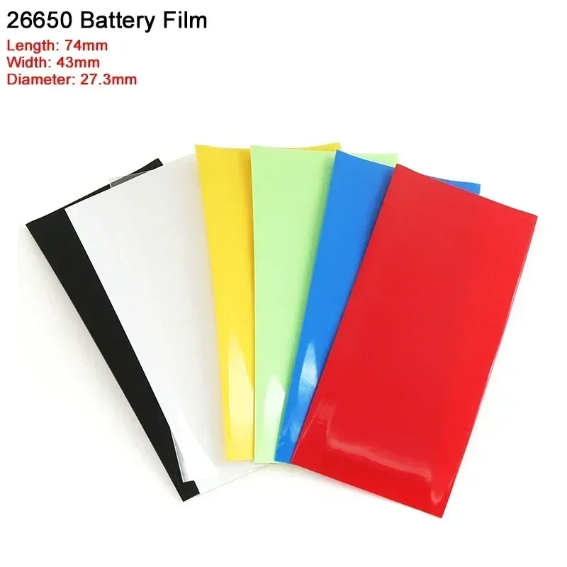 25~2000pcs Flat PVC Heat Shrink Tube Battery Wrap Insulation Sleeve for 18650 21700 26650 Lithium Battery Pack Protection