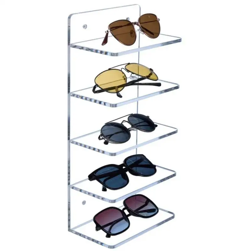 

Acrylic Eyeglass Holder 5-tier Optical Glasses Organizer Stand Clear Eyewear Holder Display Ski Goggles Storage Rack