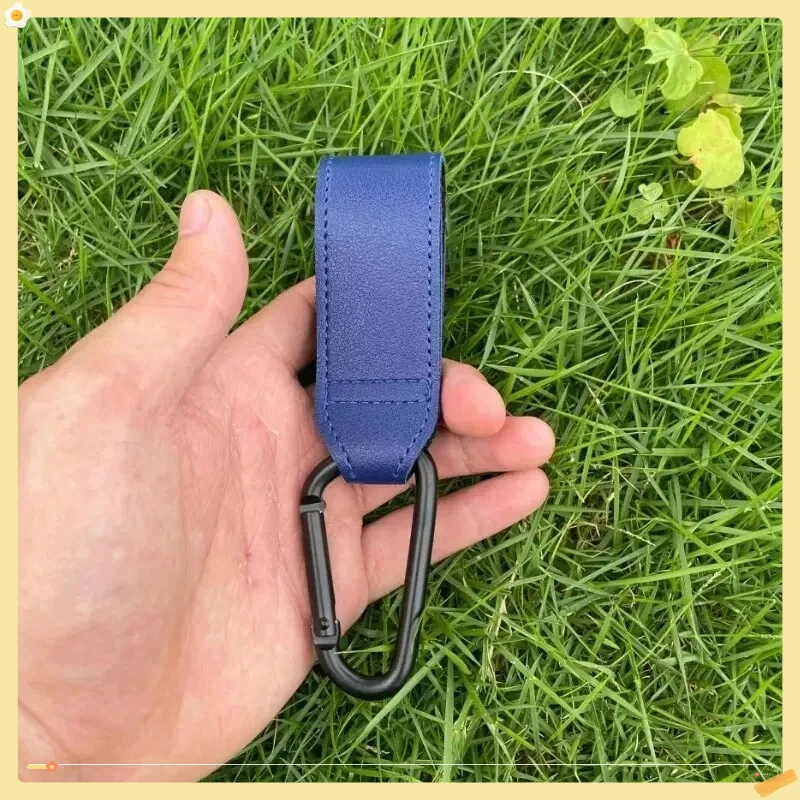 2 pçs ganchos de carrinho de bebê de couro gancho de carrinho de bebê pu ajustável gancho organizador saco de fraldas cabide crianças acessórios de viagem