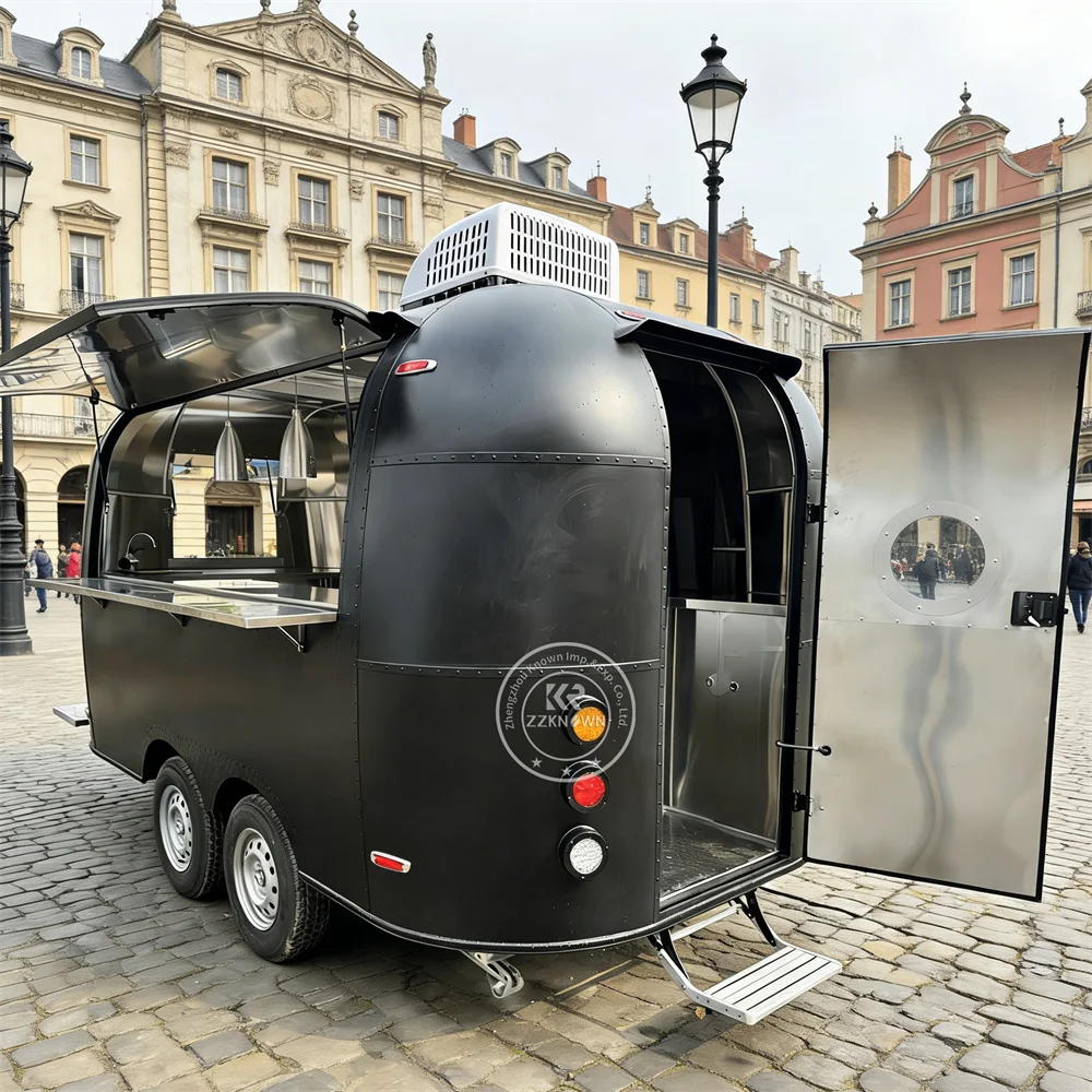 

Food Trailer Mobile Ice Cream Cart Street Pizza Pasta Burger Catering Trailer Street Concession Food Truck With Full Kitchen