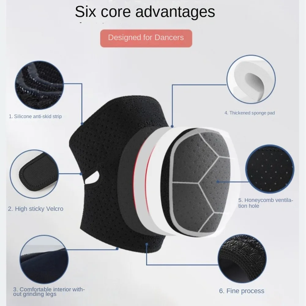 

1 шт., утолщенная губка, спортивные компрессионные наколенники, дышащий наколенник для предотвращения столкновений, амортизирующий бандаж надколенника