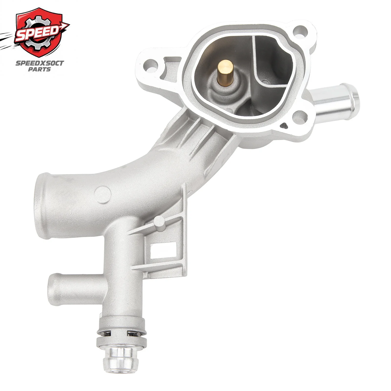 Aluminum Coolant Water Outlet Thermostat Housing 25193922 55565334 For Buick Encore 1.4L 2013-19 For Chevy Cruze 1.4L 2011-16