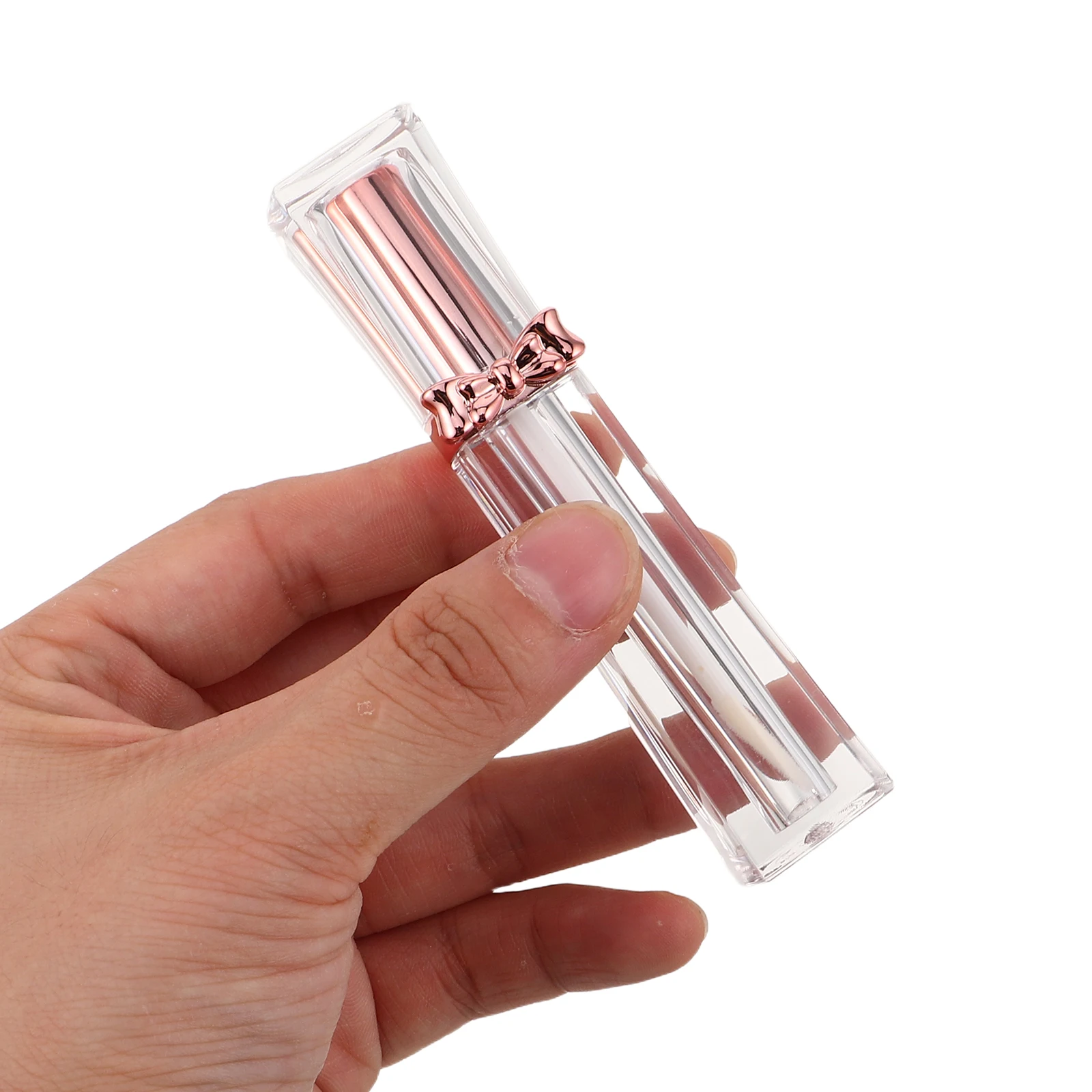 

Bow Lip Gloss Tube Transparent Tubes Containers Refillable Bottles Squeeze Vials Mini