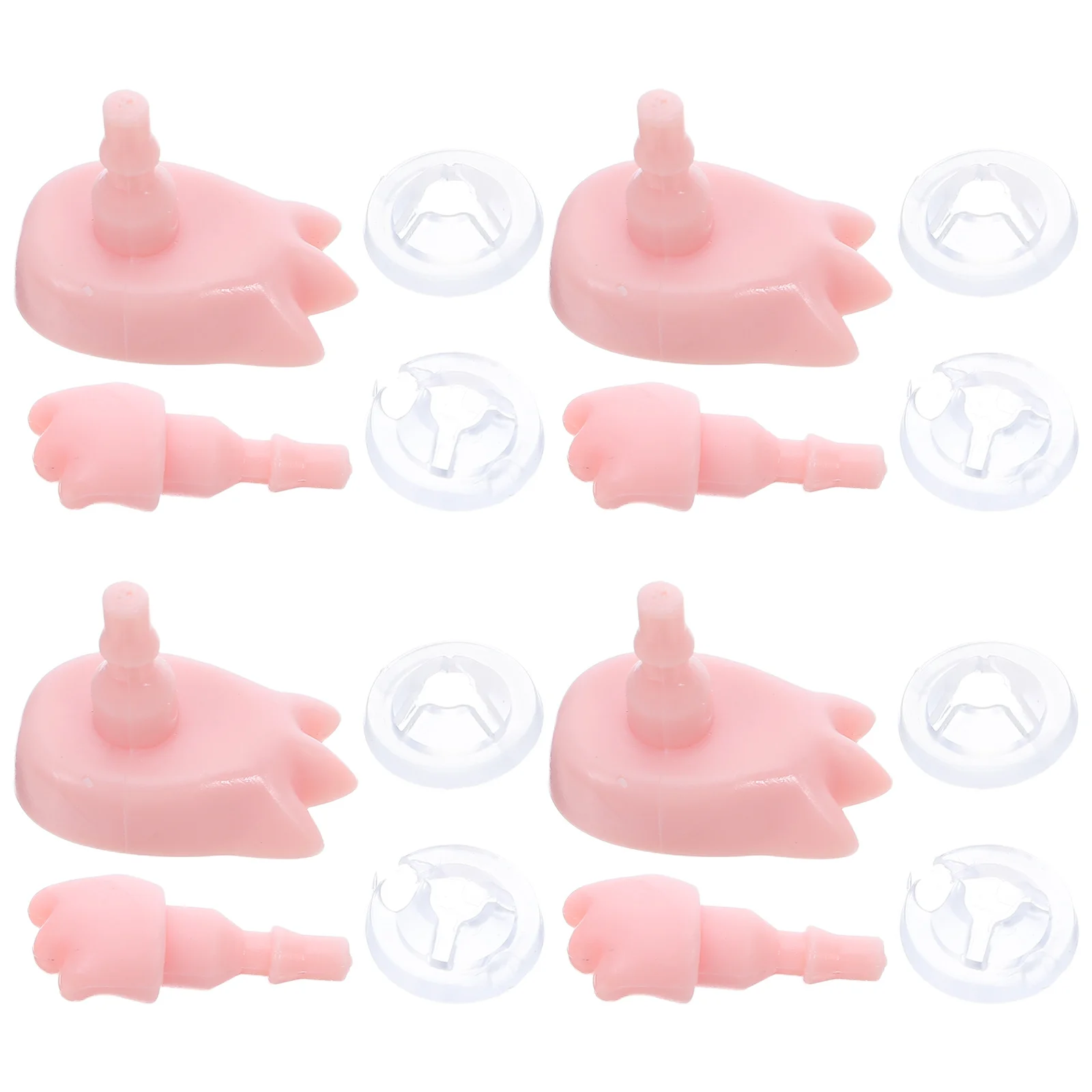 4 set Miniature Hands Feet Replacement Parts For Action Figure Repair Tiny Realistic Body Joints Set Decor Accessories