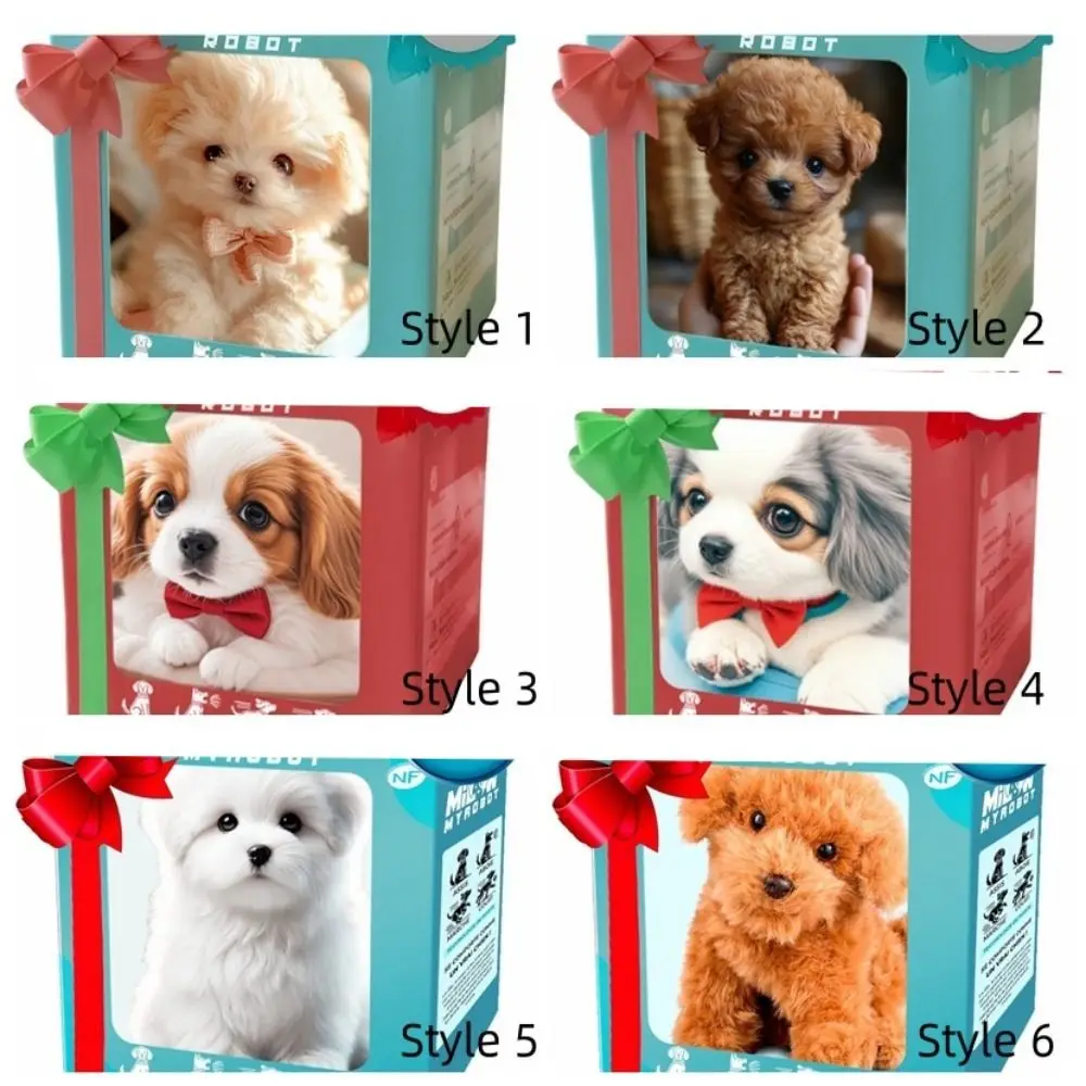 ตุ๊กตาสัตว์ที่สมจริงหุ่นยนต์ลูกสุนัข Wagging Interactive Plush หุ่นยนต์สุนัขจําลอง Barking Walking Dog ของเล่นเด็กของขวัญ
