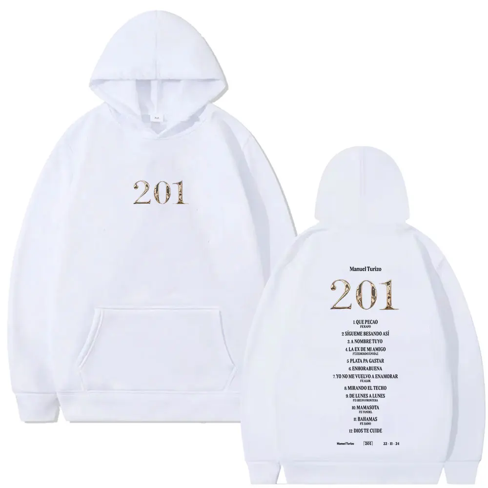 

Rapper Manuel Turizo 201 Album Graphic Hoodie Men Women Hip Hop Fashion Pop Music Sweatshirt Man Casual Retro Oversized Hoodies